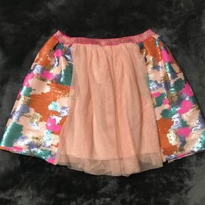 Sequence and Sheer Layered Skirt